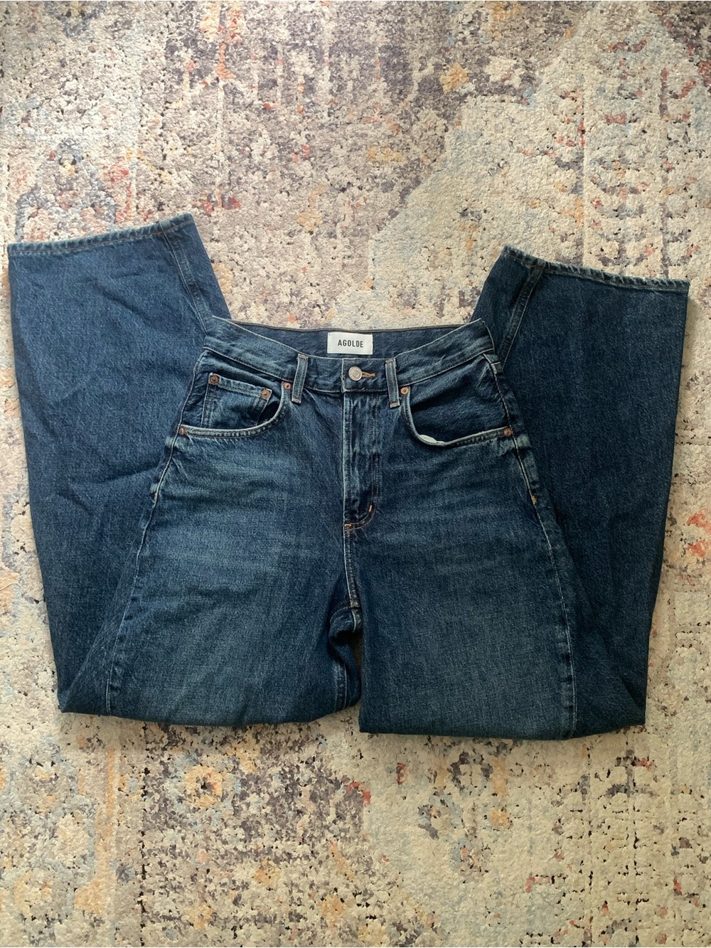 AGOLDE Low-Slung Baggy Swirl Jean